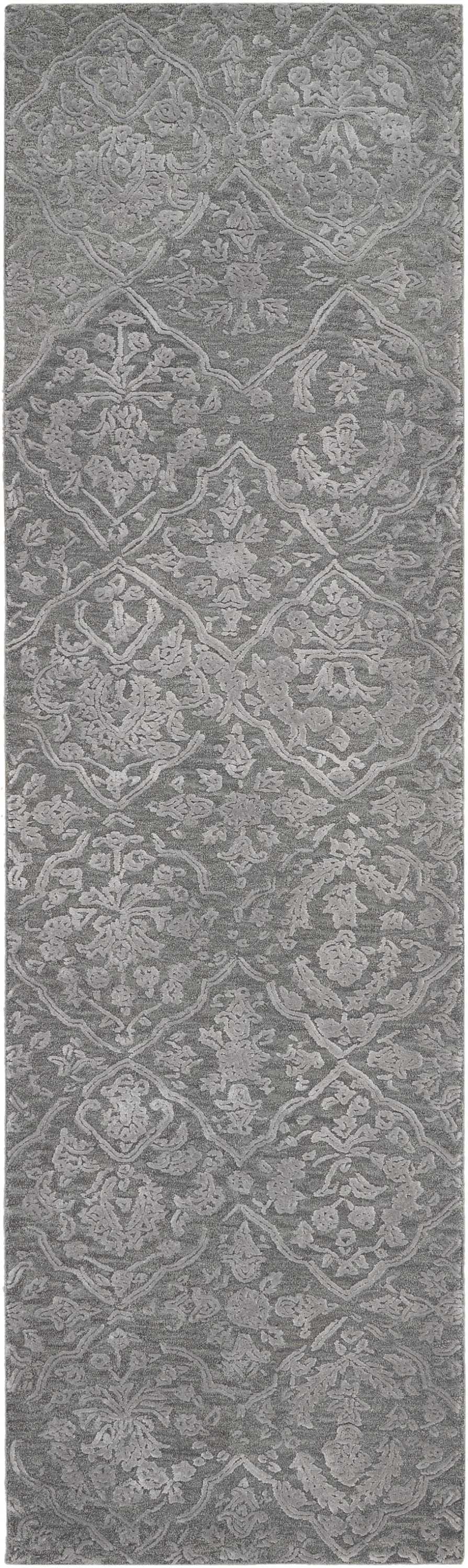 Nourison Home Opaline OPA14 Charcoal Silver Transitional Tufted Rug