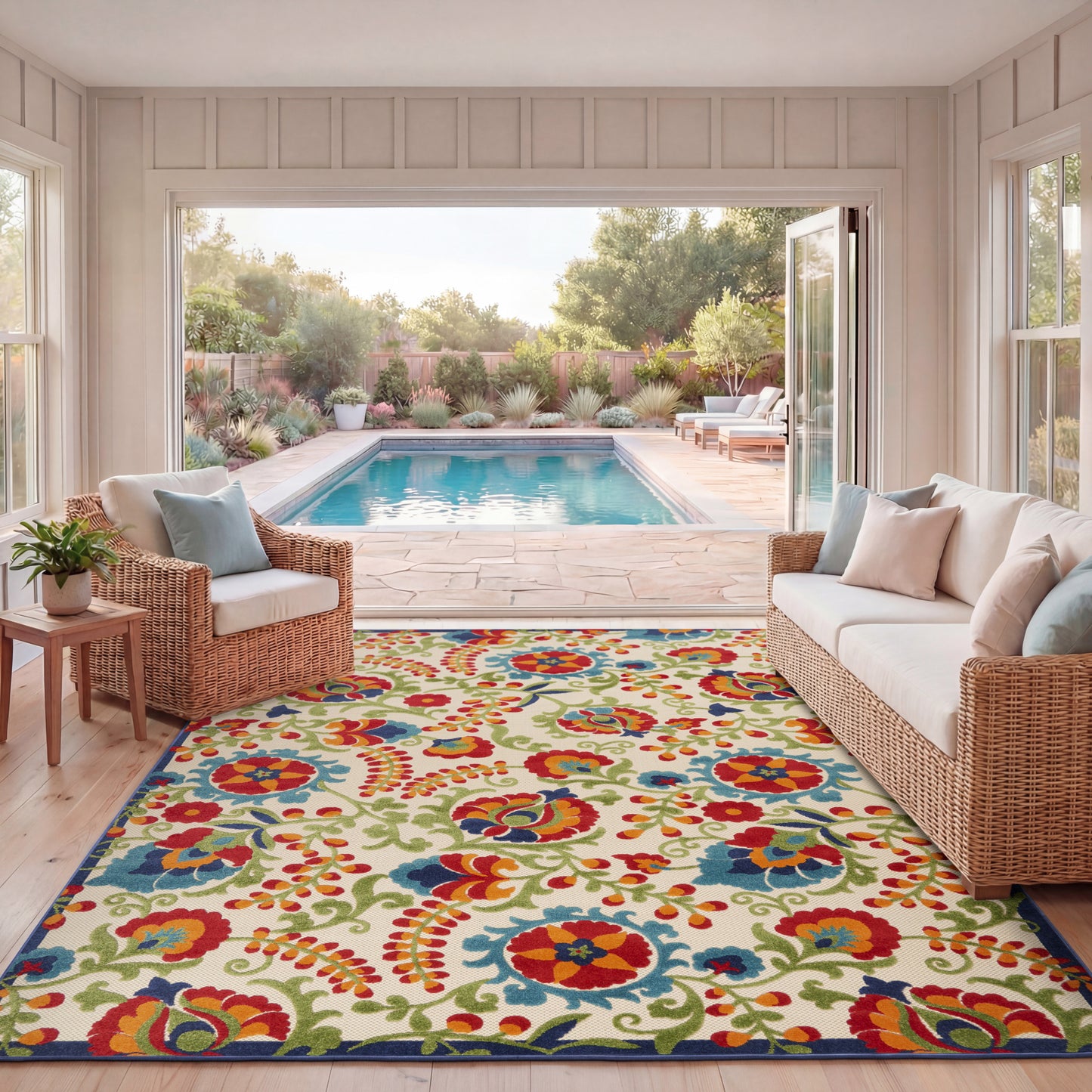 Nourison Home Aloha  Multicolor  Contemporary