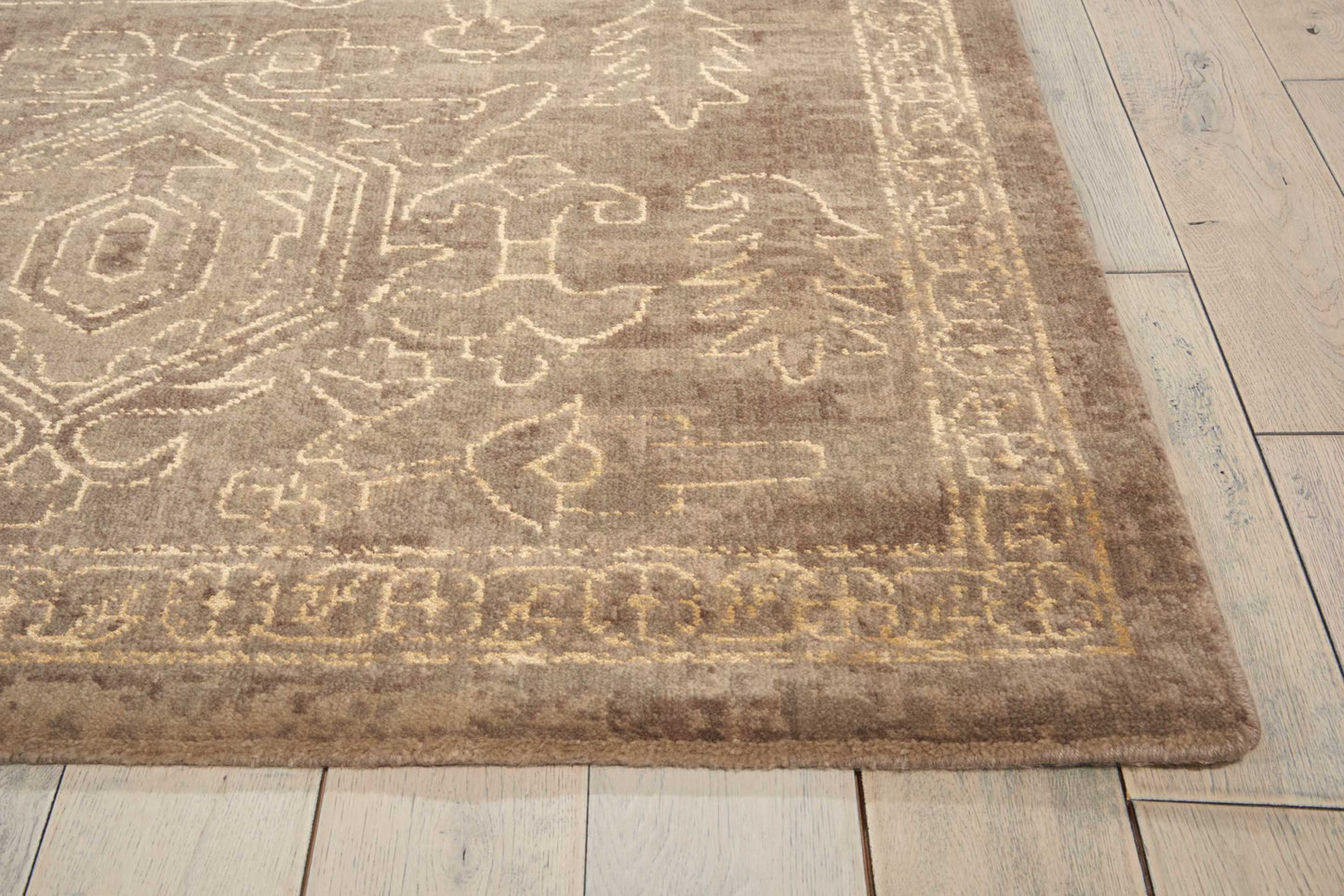 Nourison Home Silken Allure  Taupe  Traditional
