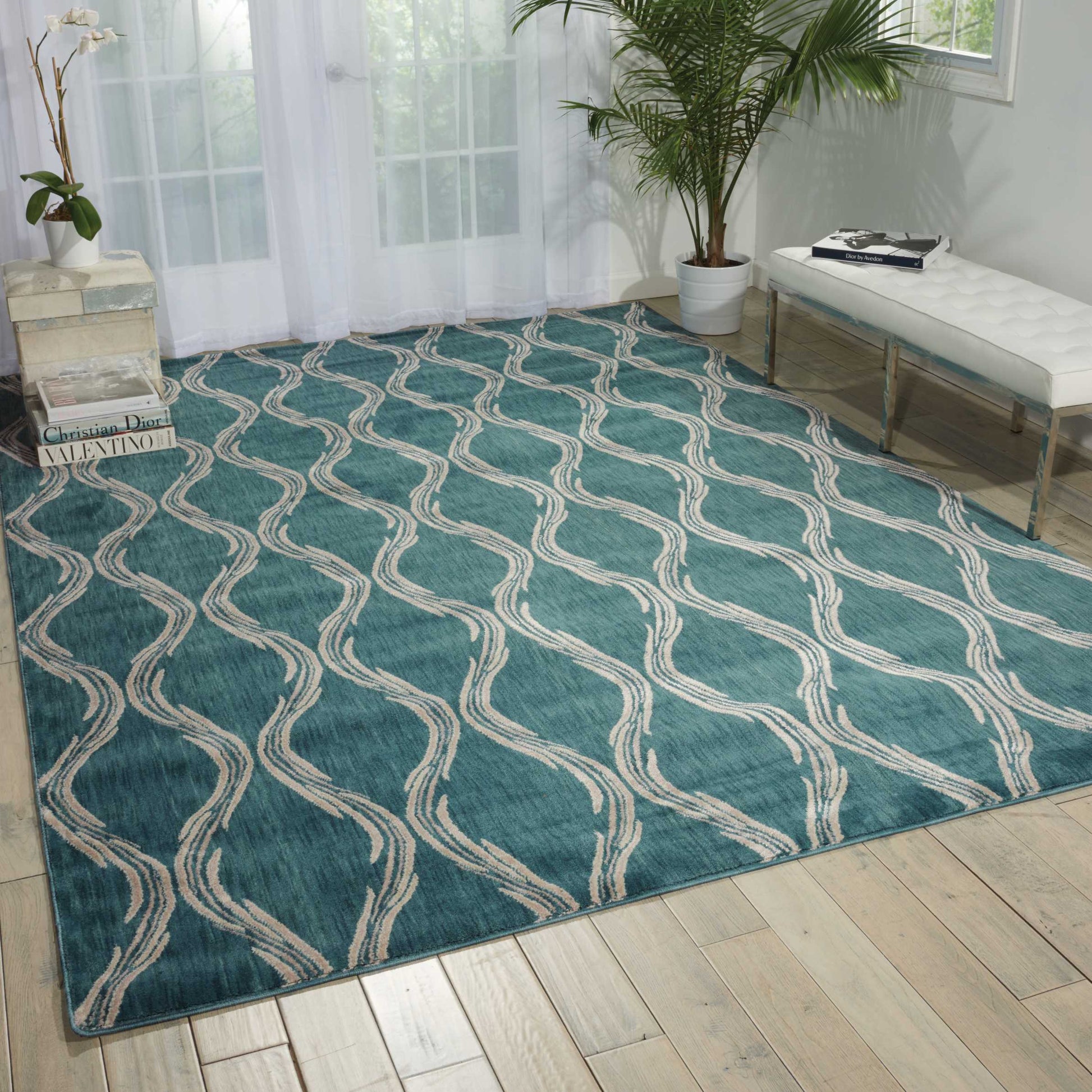 Nourison Home Tranquility  Aqua  Transitional