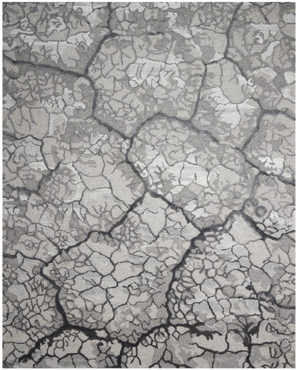 Nourison Home Divine DIV01 Charcoal Contemporary Hand Knotted Rug