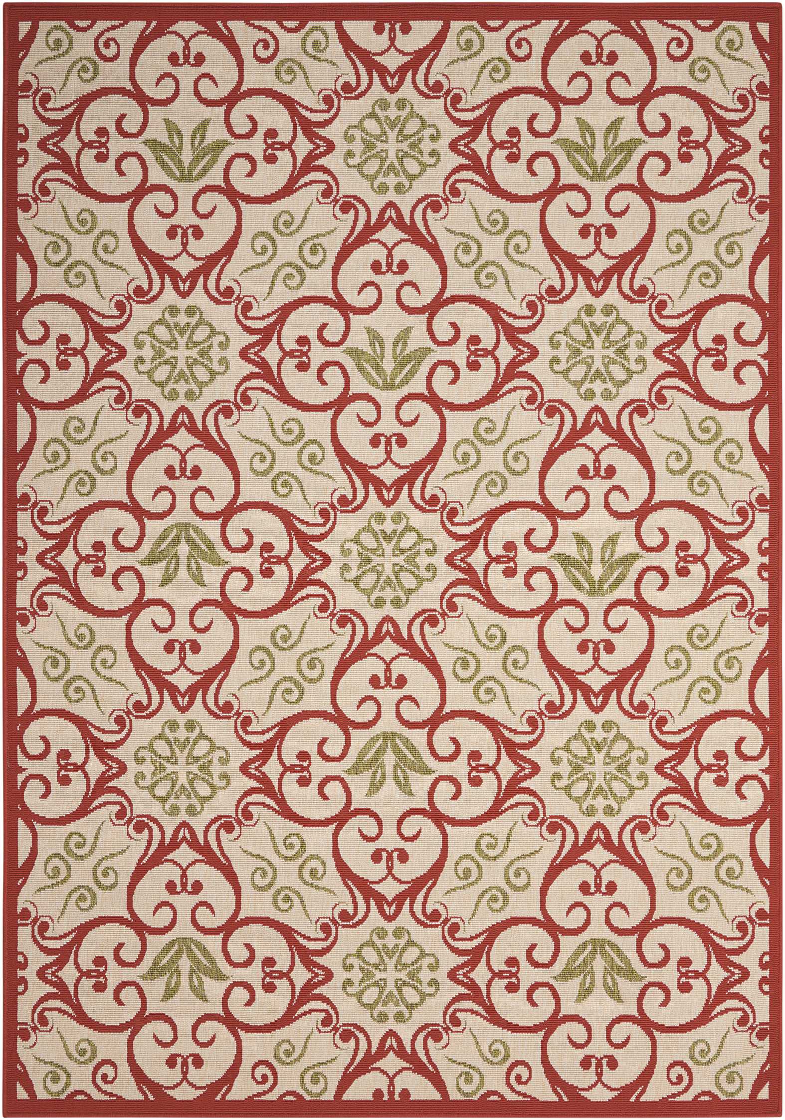 Nourison Home Caribbean  Ivory Rust  Transitional