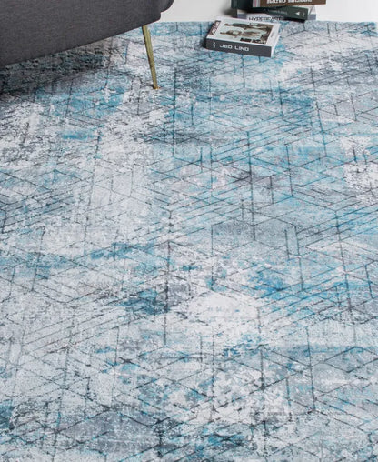 Kas Roxy 2805 Blue Grey Transitional Machine Woven Rug