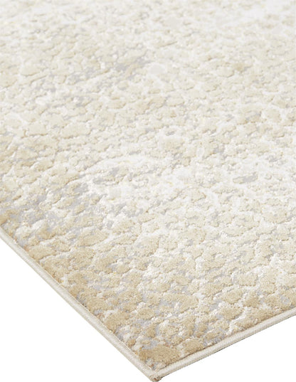 Feizy Aura 3739F Ivory Gold Modern/Industrial/Casual Machine Woven Rug - Rugs - Feizy - Atlanta Designer Rugs