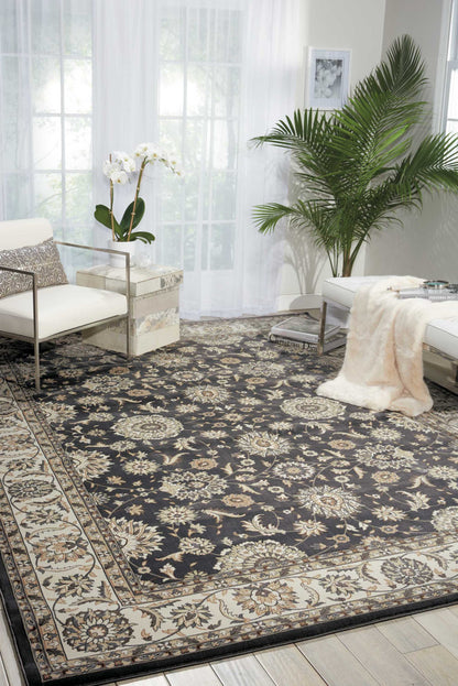 Nourison Home Persian Crown  Charcoal Ivory  Traditional