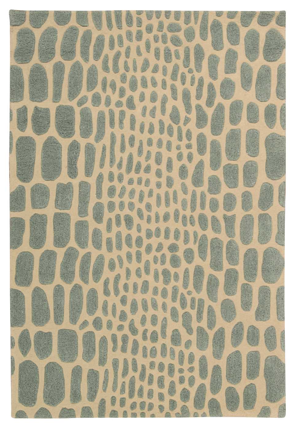 Michael Amini Zambiana MA403 Aqua Contemporary Tufted Rug