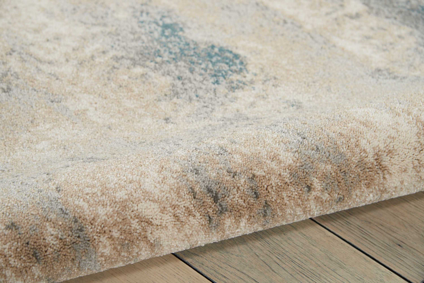 Nourison Home Maxell  Ivory Teal  Contemporary