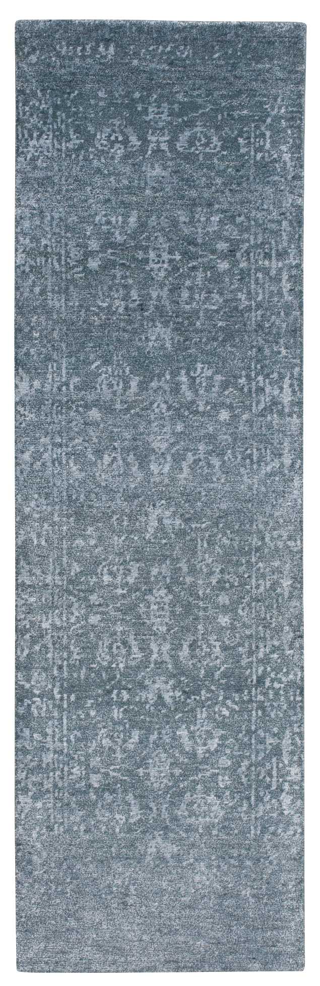 Nourison Home Silk Shadows SHA15 Blue Stone Transitional Knotted Rug