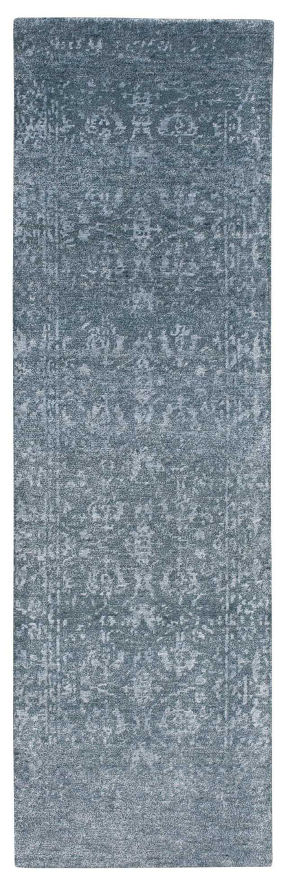 Nourison Home Silk Shadows SHA15 Blue Stone Transitional Knotted Rug