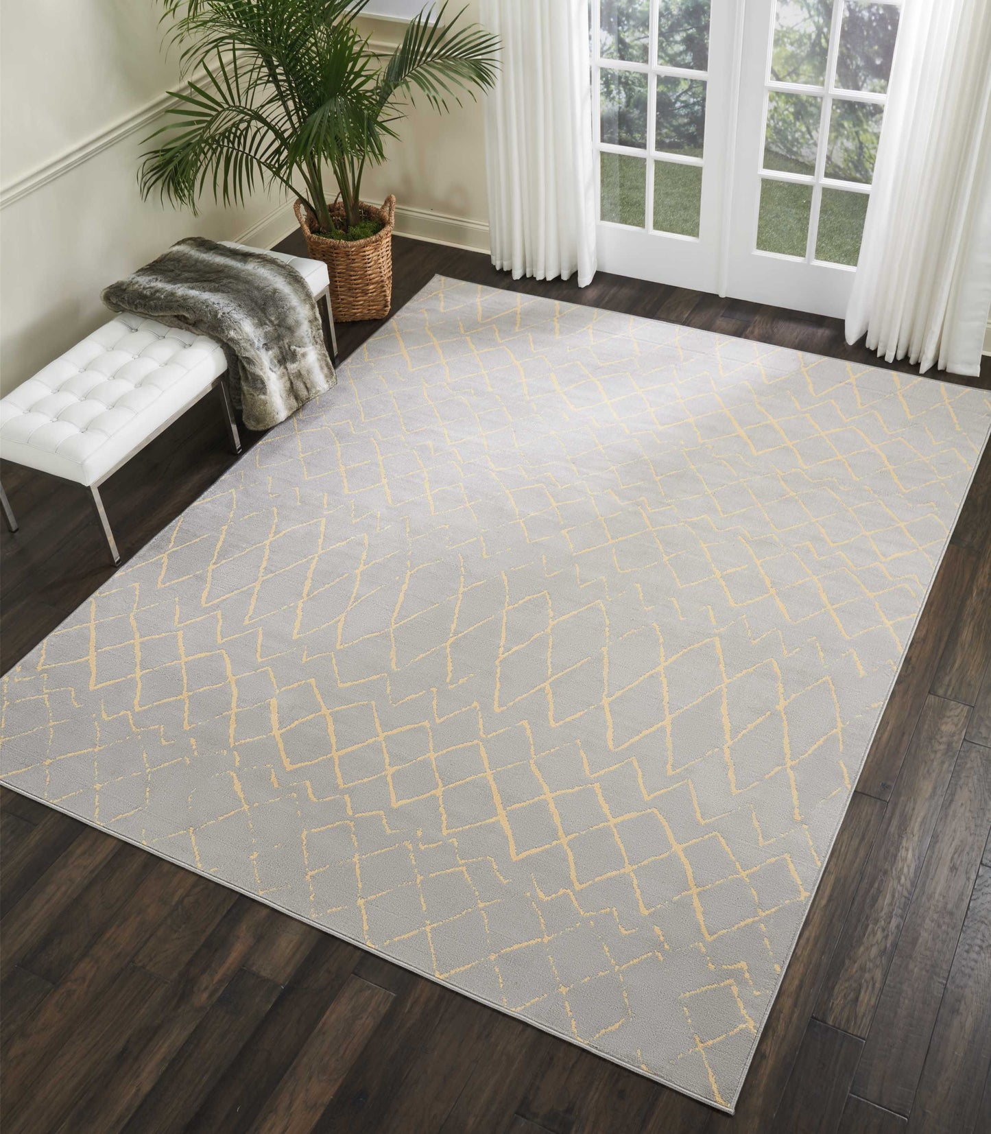 Nourison Home Grafix  Grey  Contemporary