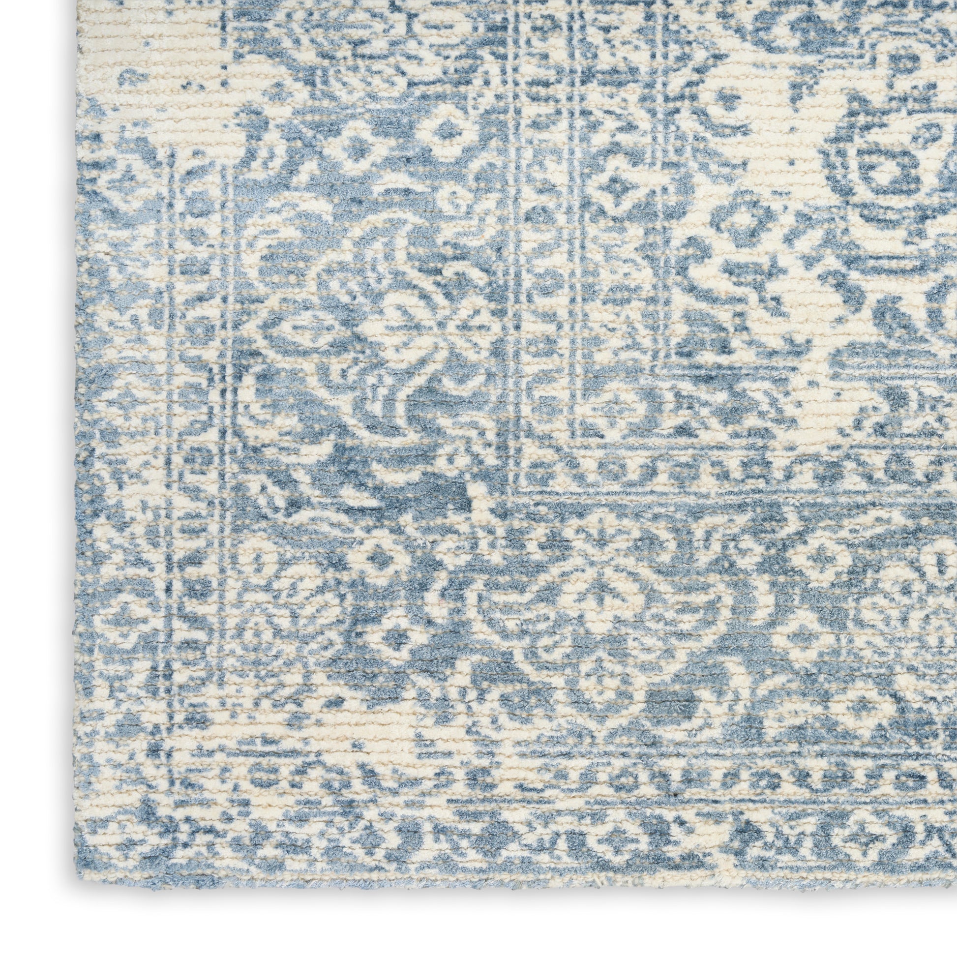 Nourison Home Azalea  Ivory Blue  Traditional