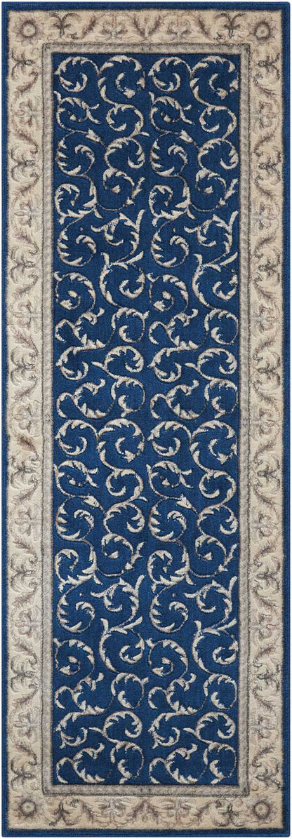 Nourison Home Somerset ST02 Navy Traditional Power-loomed Rug