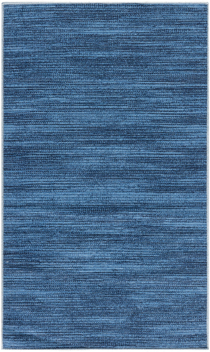 Nourison Home Nourison Washables NWB03 Blue Contemporary Power-loomed Rug