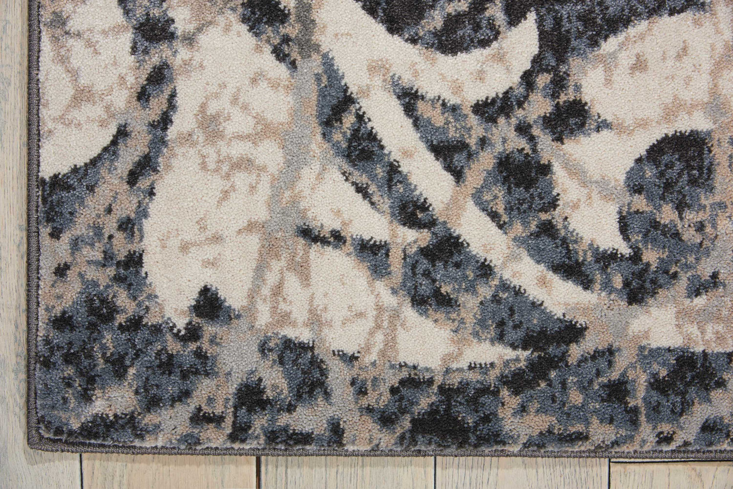 Nourison Home Maxell  Ivory Charcoal  Contemporary