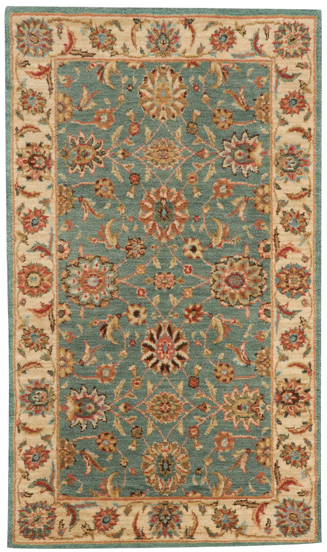Nourison Home Living Treasures LI05 Aqua Traditional Loom-woven Rug
