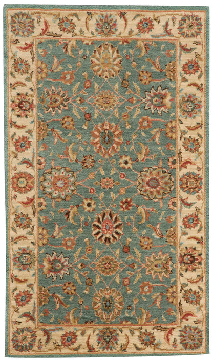 Nourison Home Living Treasures LI05 Aqua Traditional Loom-woven Rug