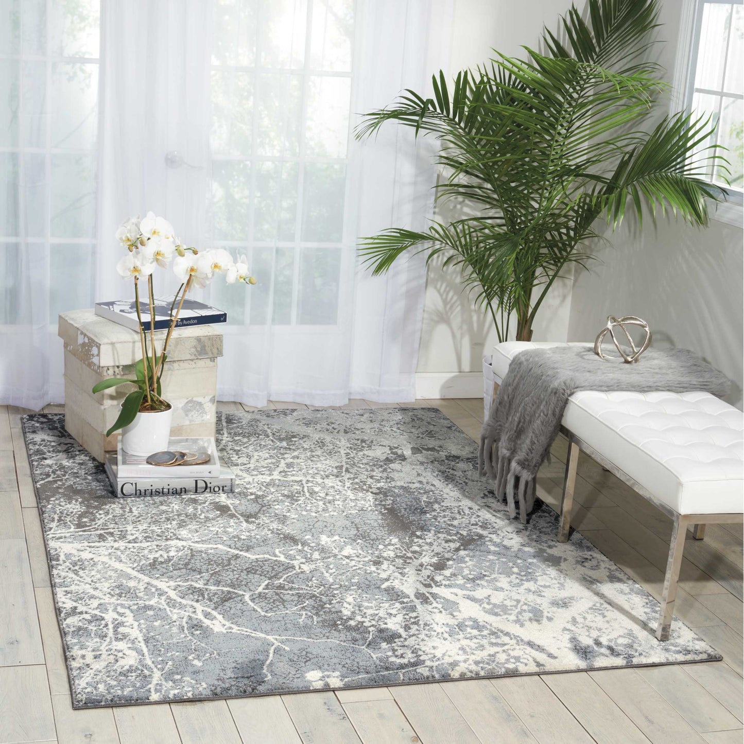 Nourison Home Maxell  Grey  Contemporary