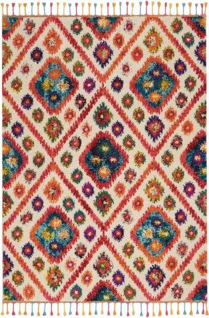 Nourison Home Nomad NMD03 Ivory Pink Transitional Power-loomed Rug