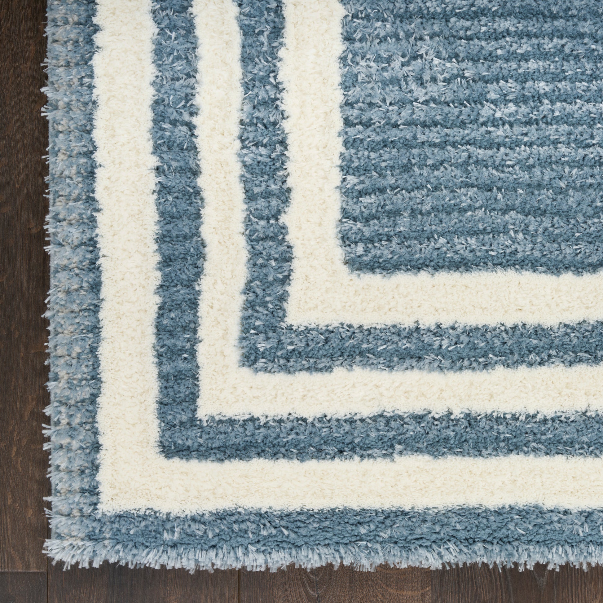Nourison Home Pacific Shag  Blue Ivory  Contemporary