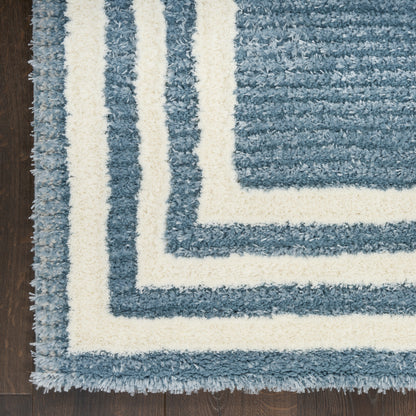 Nourison Home Pacific Shag  Blue Ivory  Contemporary