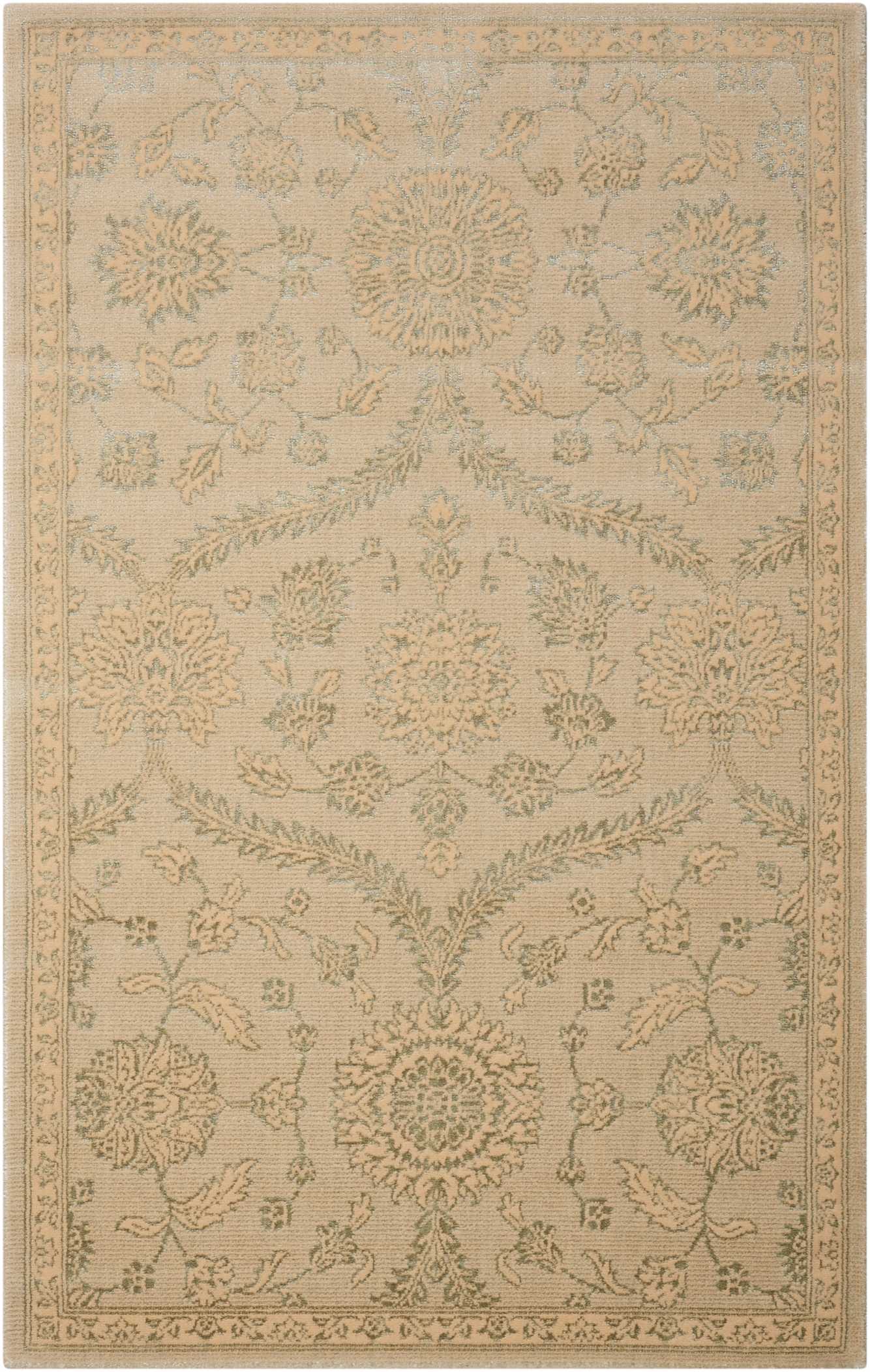 Nourison Home Luminance LUM04 Cream Mint Transitional Loomed Rug