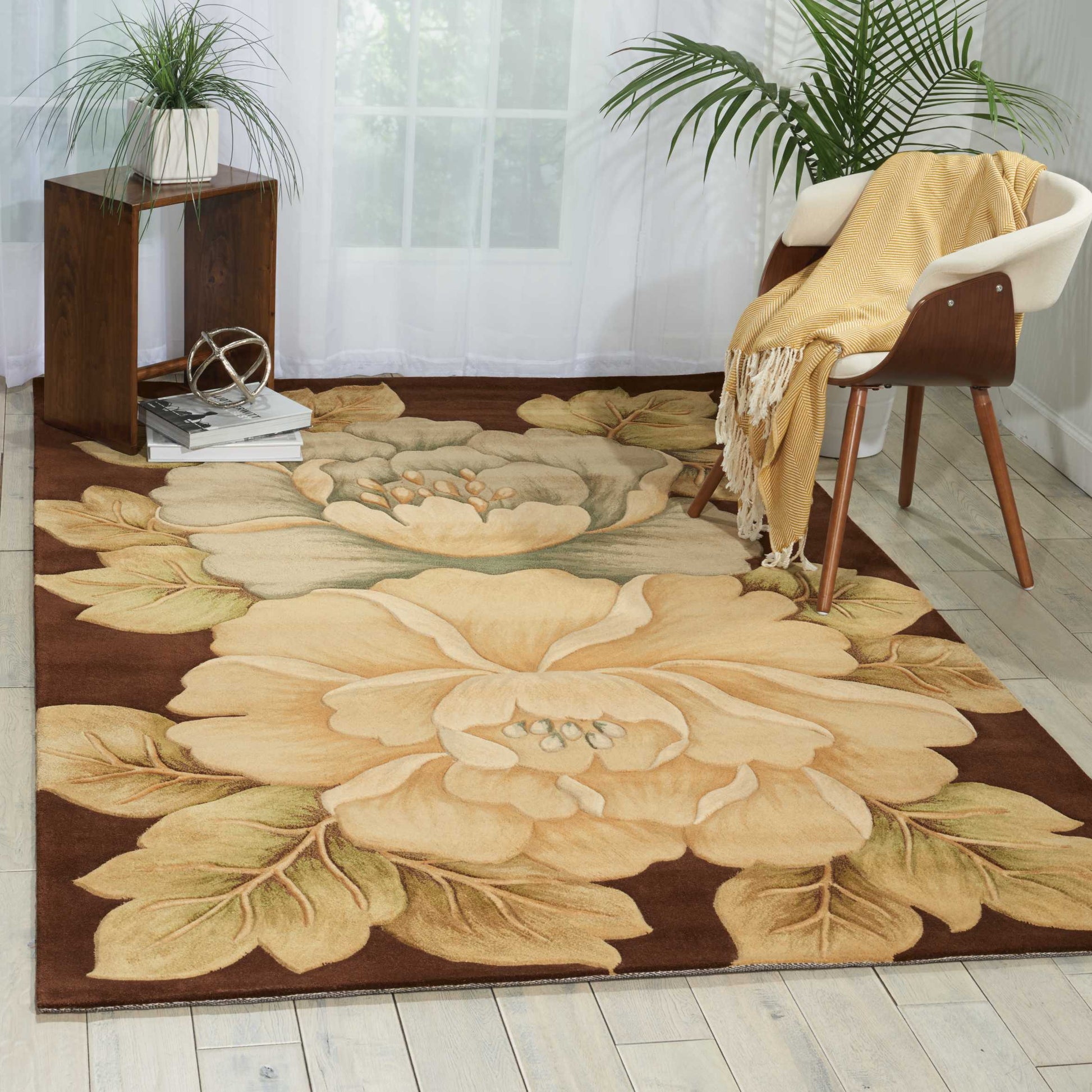 Nourison Home Tropics  Brown  Contemporary