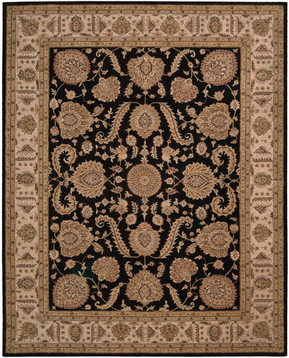 Nourison Home Heritage Hall HE19 Black Traditional Tufted Rug