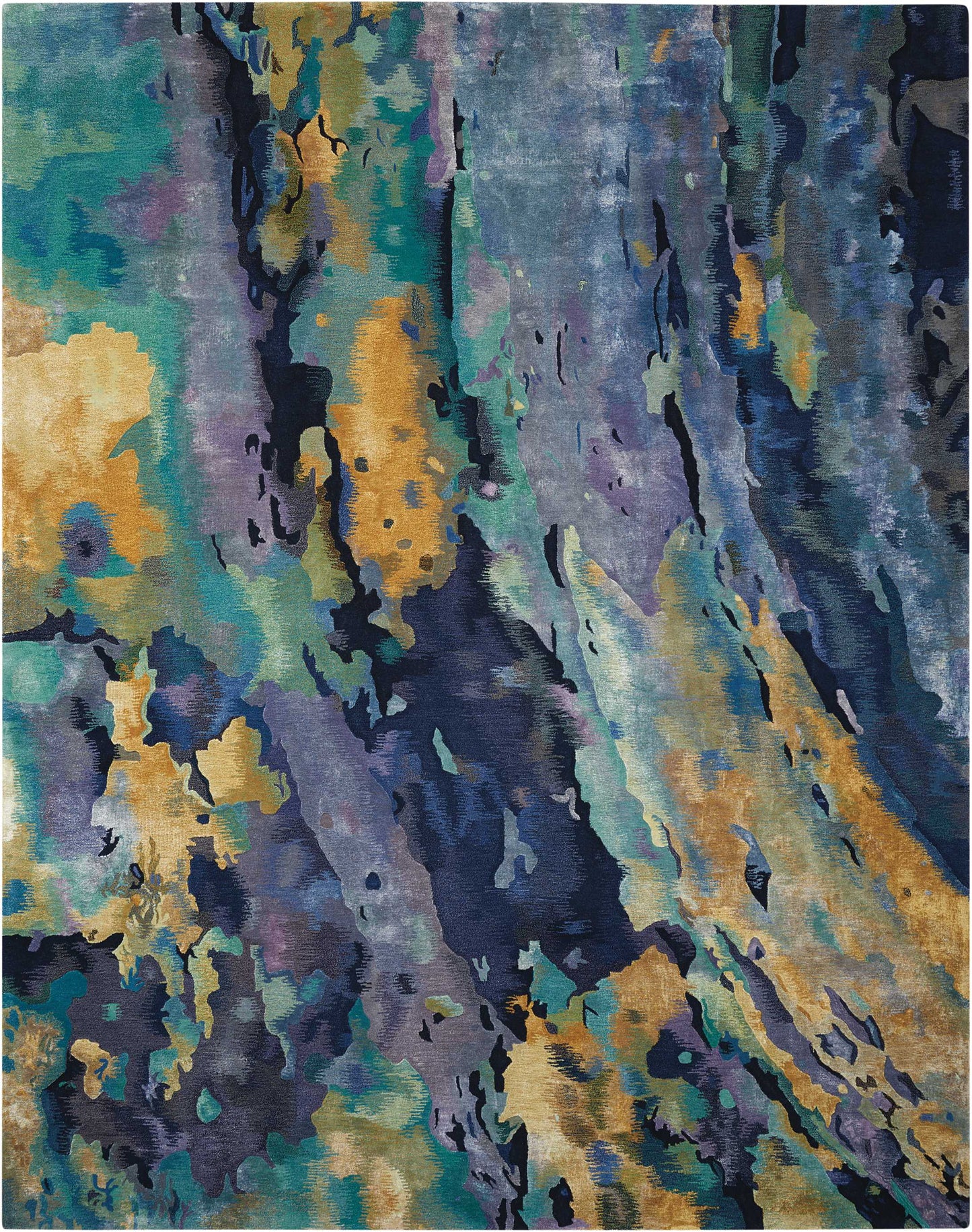 Nourison Home Prismatic PRS09 Silver Blue Contemporary Hand Tufted Rug