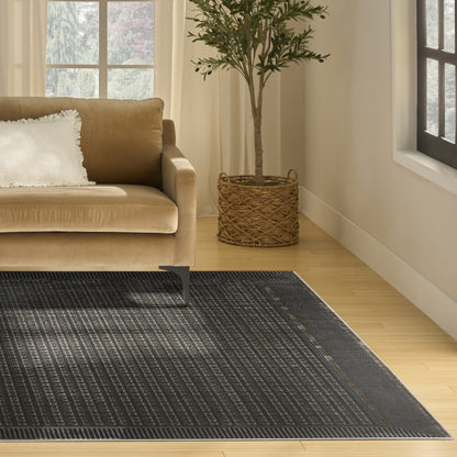 Nourison Home Nordic  Black Taupe  Contemporary