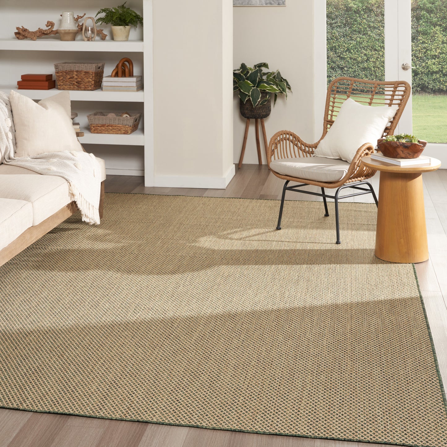 Nourison Home Courtyard  Green  Contemporary