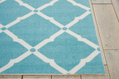 Nourison Home Home & Garden  Aqua  Transitional