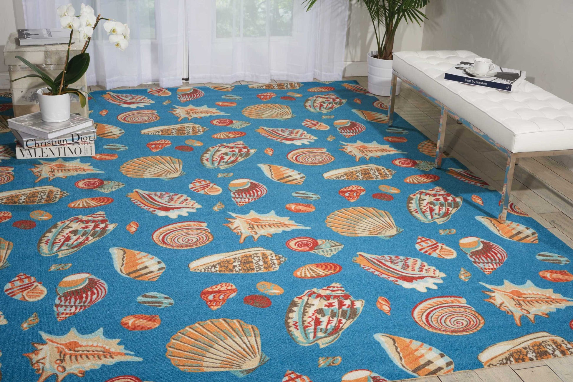 Waverly Sun N Shade  Azure  Contemporary