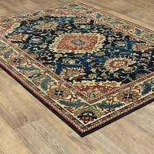 Oriental Weavers ANKARA 1803B Blue Red Traditional Power-Loomed Rug
