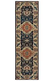 Oriental Weavers ANKARA 1803B Blue Red Traditional Power-Loomed Rug