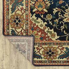 Oriental Weavers ANKARA 1803B Blue Red Traditional Power-Loomed Rug