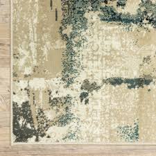 Oriental Weavers Evandale 9854A Beige Blue Contemporary Machinemade Rug
