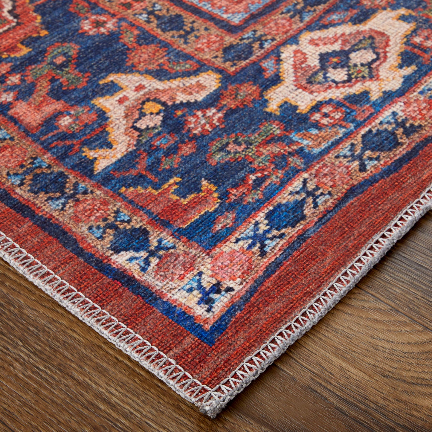 Feizy Rawlins  Red Navy Transitional/Bohemian & Eclectic/Vintage