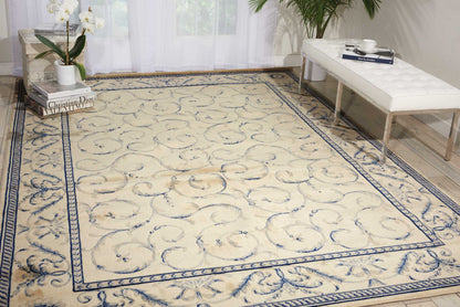 Nourison Home Somerset  Ivory Blue  Traditional