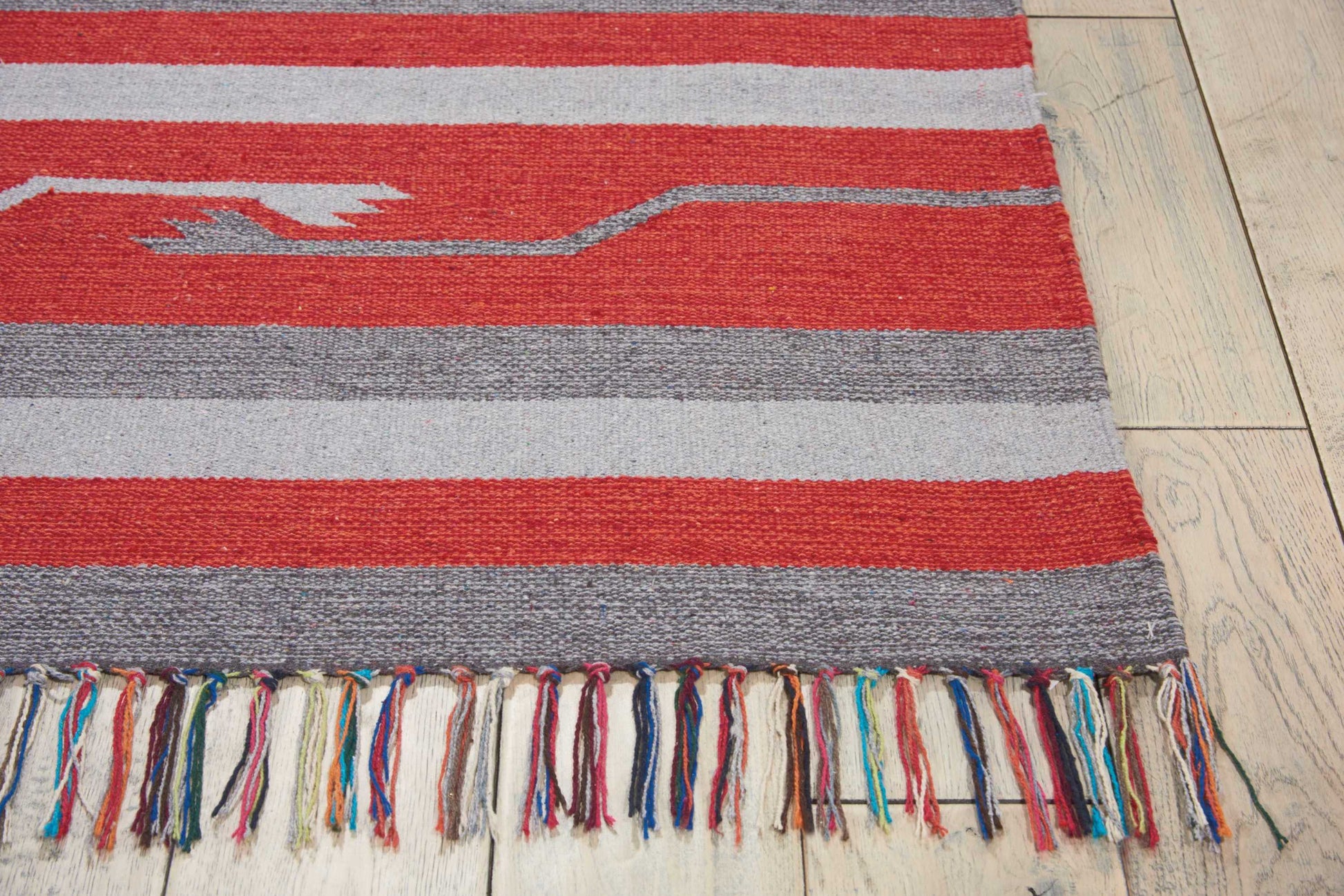 Nourison Home Baja  Grey Red  Transitional