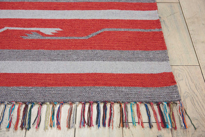Nourison Home Baja  Grey Red  Transitional