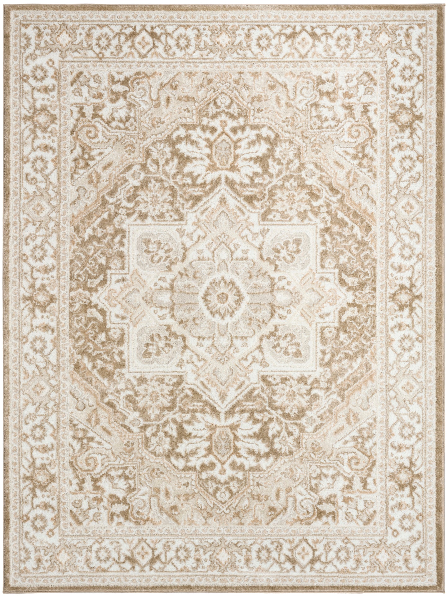 Nourison Home Dekor DEK08 Taupe Ivory Traditional Machine Woven Rug