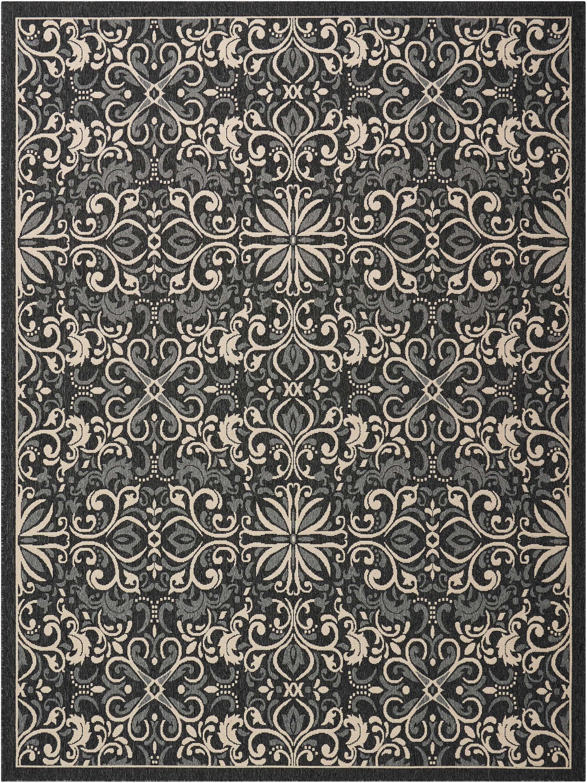 Nourison Home Caribbean  Charcoal  Transitional