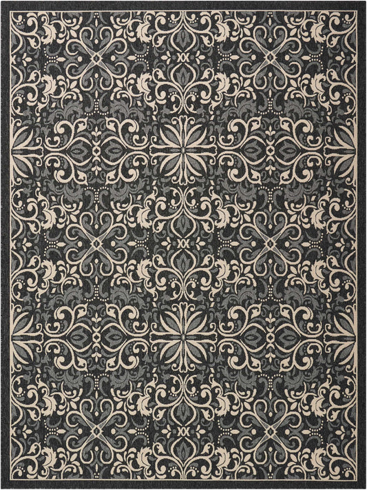 Nourison Home Caribbean  Charcoal  Transitional