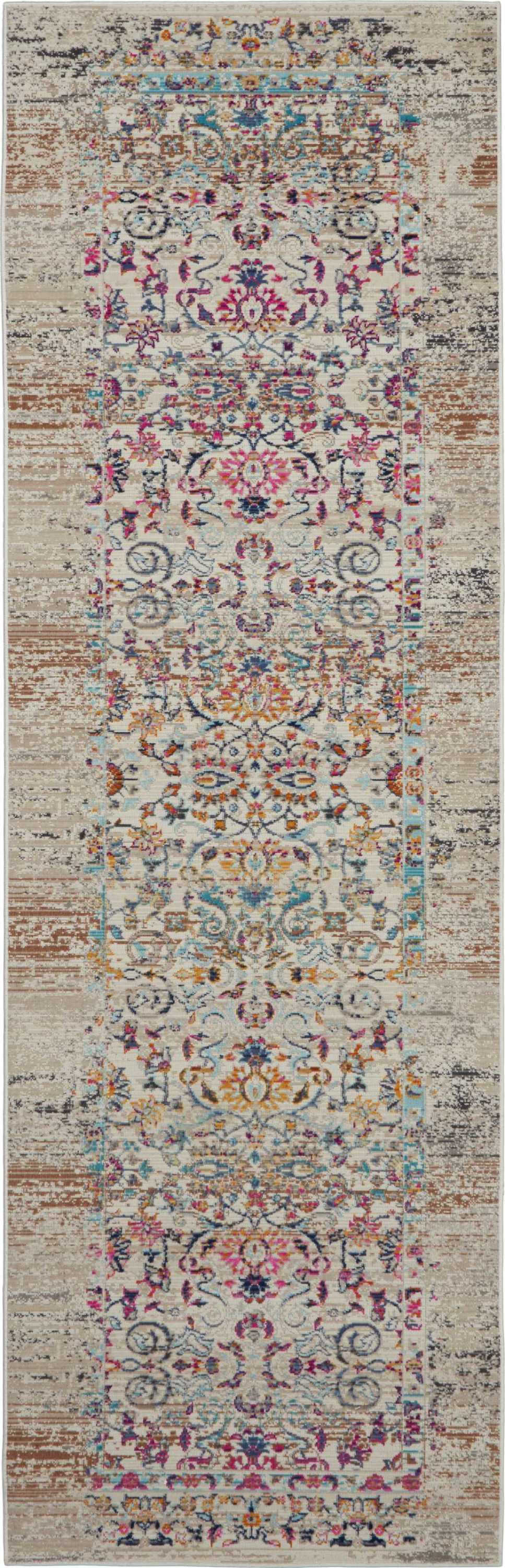 Nourison Home Vintage Kashan VKA02 Ivory Traditional Power-loomed Rug