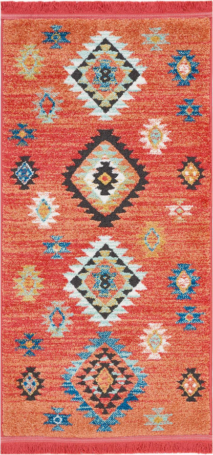 Nourison Home South Western NAV07 Red Transitional Power-loomed Rug