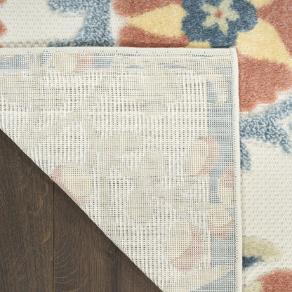 Nourison Home Aloha  Grey Multicolor  Contemporary