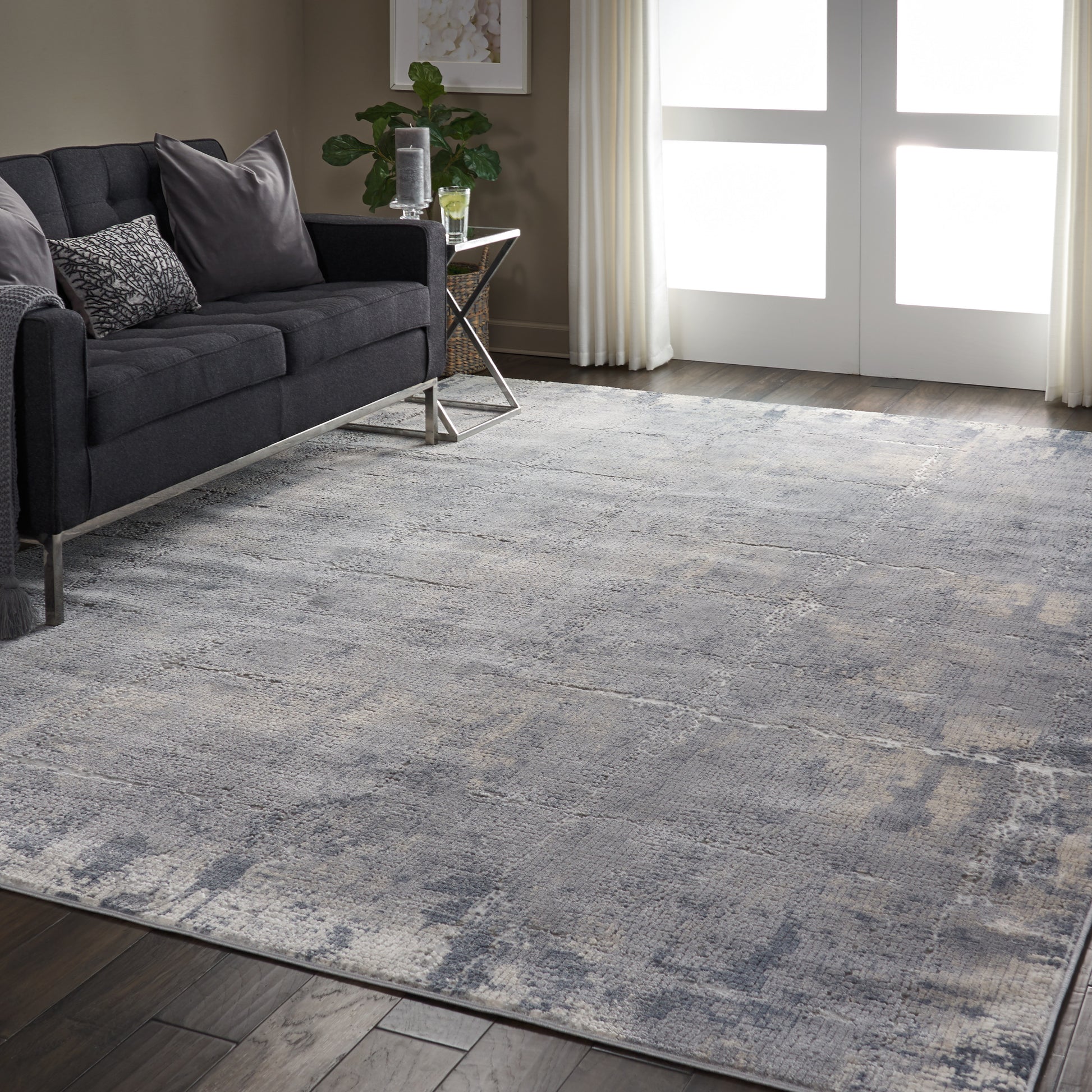 Nourison Home Rustic Textures  Grey Beige  Contemporary