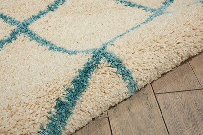 Nourison Home Brisbane  Ivory Aqua  Contemporary