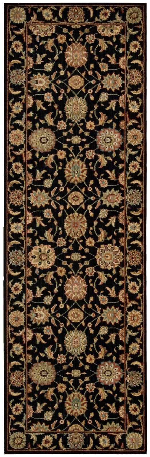 Nourison Home Living Treasures LI05 Black Traditional Loom-woven Rug