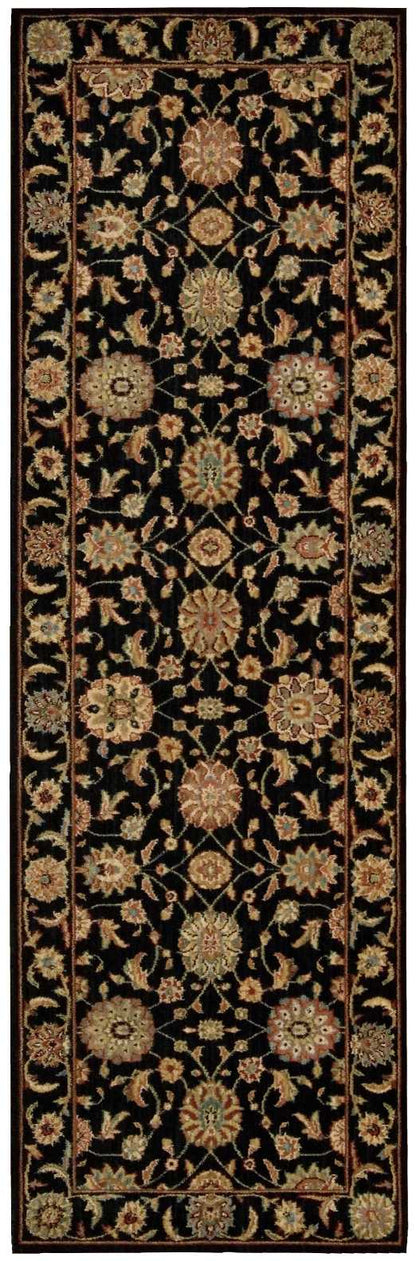 Nourison Home Living Treasures LI05 Black Traditional Loom-woven Rug